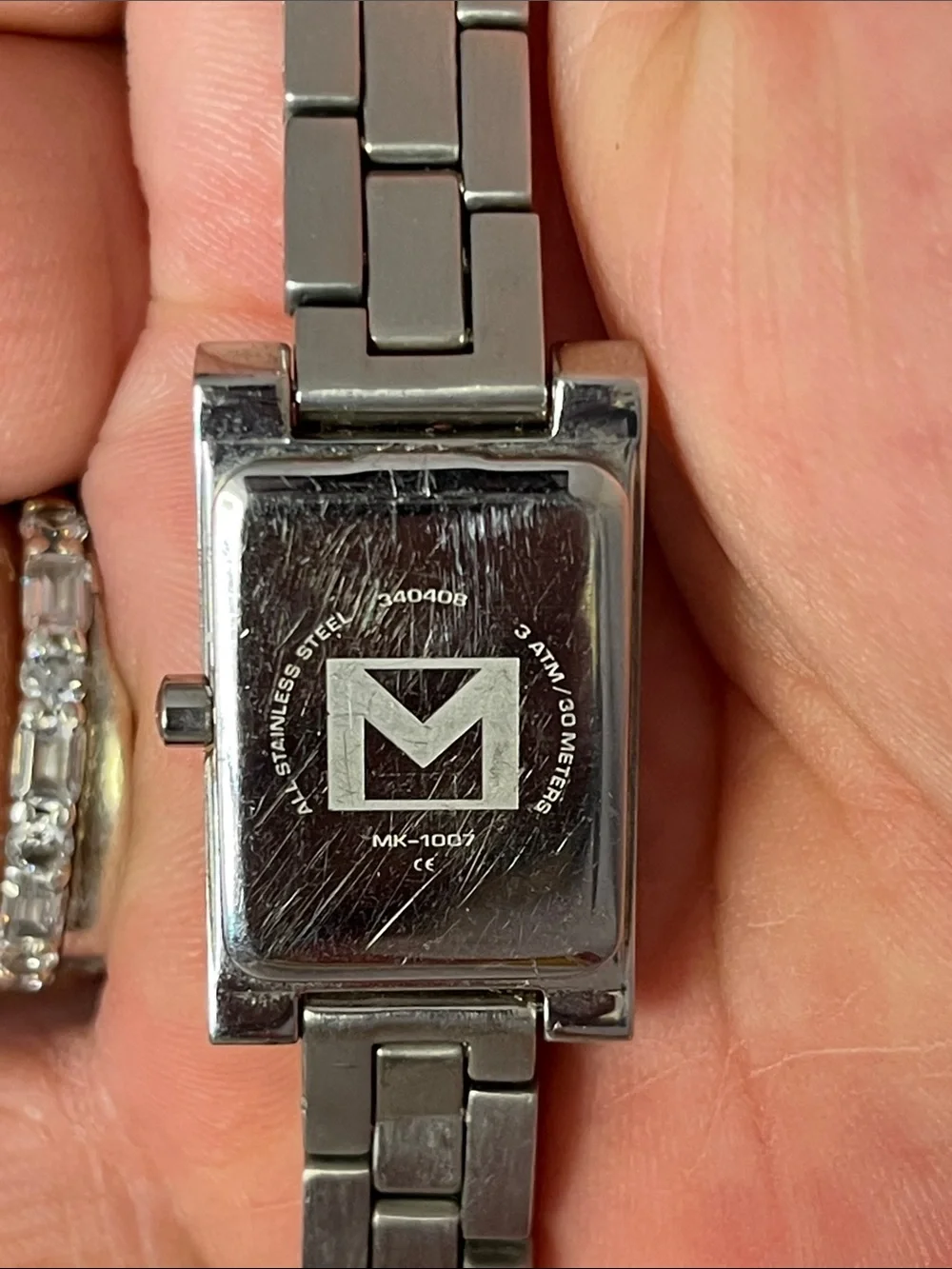 Michael Kors Silver-Tone Bracelet Watch with Neon Green Patterned Dial - Picture 3 of 11